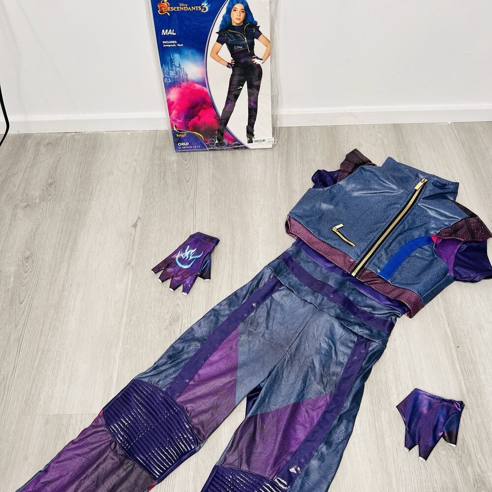 disney descendants Mal Halloween Cosplay Costume Size Medium - Picture 3 of 9